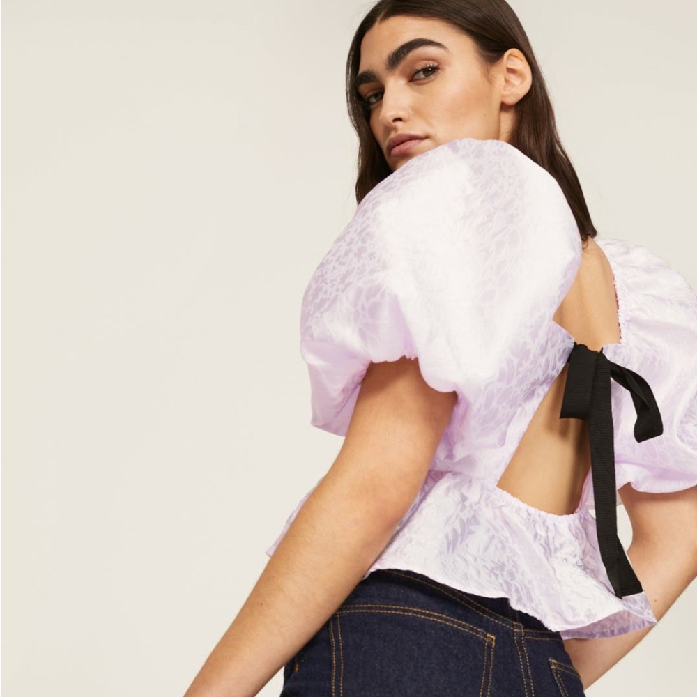 Peter Som Textured Crop Top